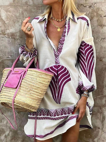 Bambina Abito Donna in Lunghezza Mini con Stampa Integrale, foto 4