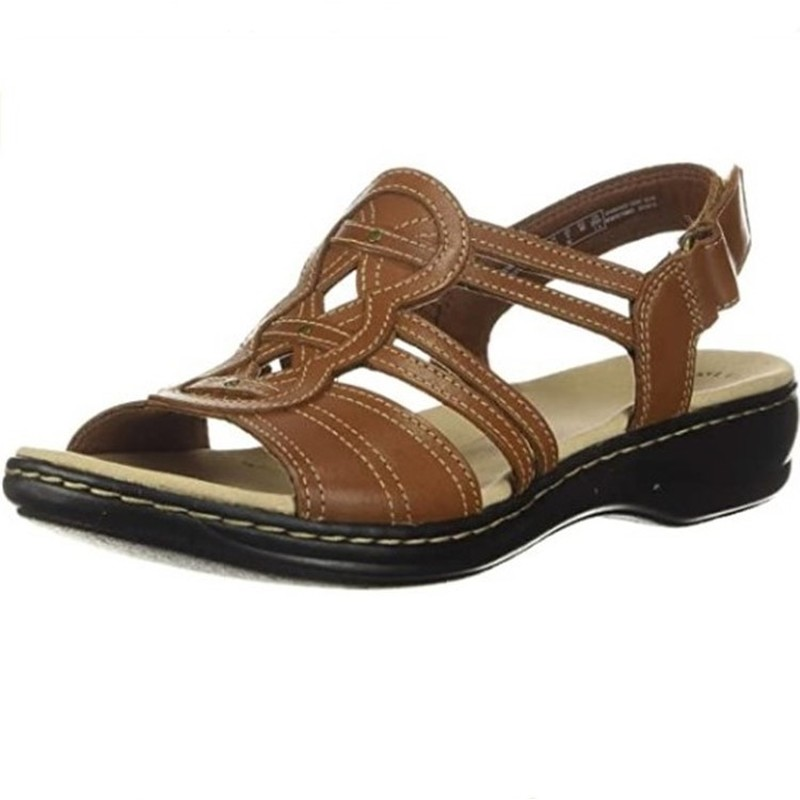 Beatrice Sandali Donna con Fibbia e Suola Piatta in Marrone, foto 1