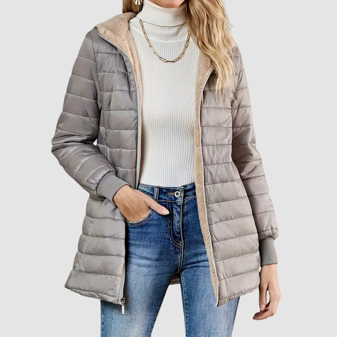 Bertina Cappotto Donna con Cappuccio con Zip e Trapuntatura, foto 1