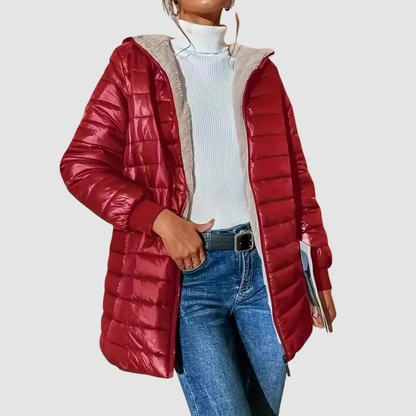 Bertina Cappotto Donna con Cappuccio con Zip e Trapuntatura, foto 4