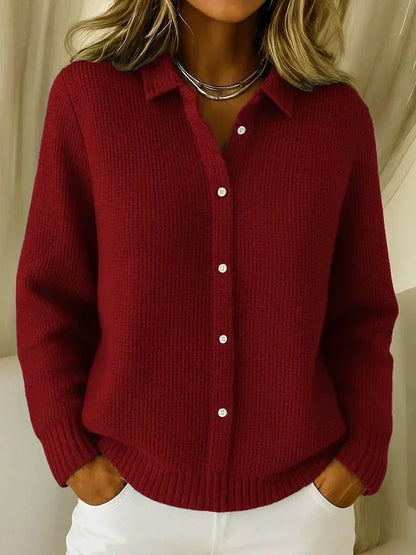 Camelia Cardigan Donna in Maglia con Bottoni in Rosa, foto 2