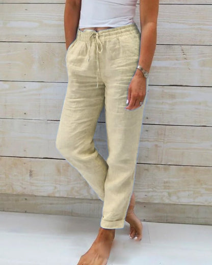 Carolina Pantaloni Donna in Poliestere con Quadri, foto 2