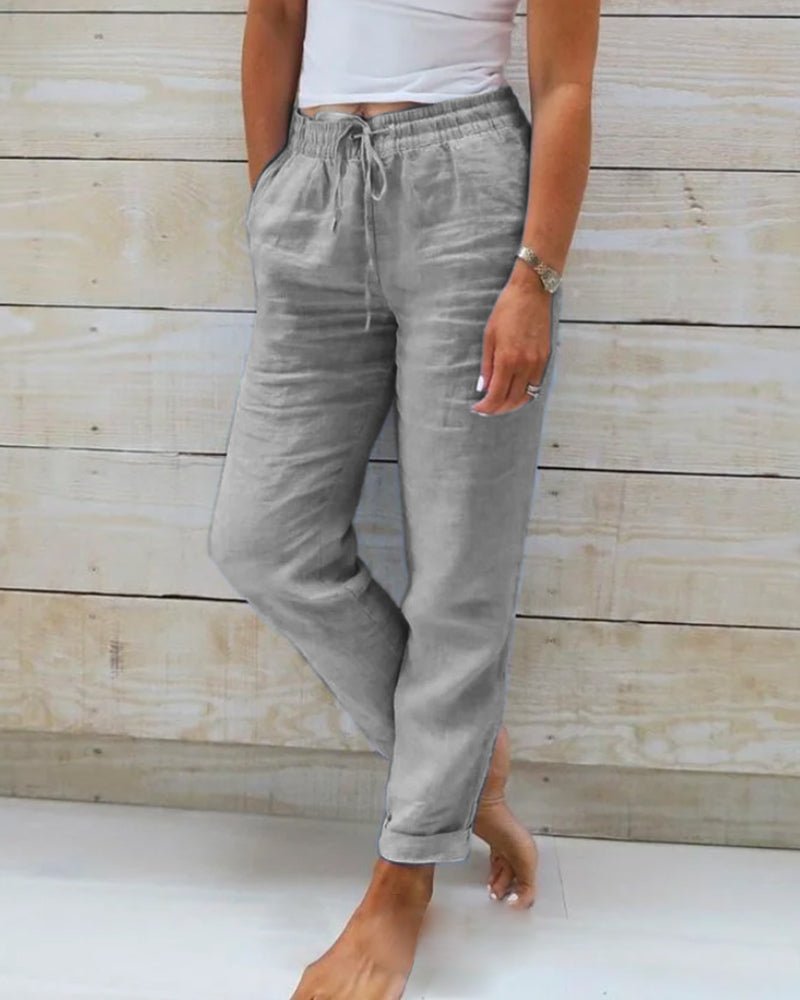 Carolina Pantaloni Donna in Poliestere con Quadri, foto 3