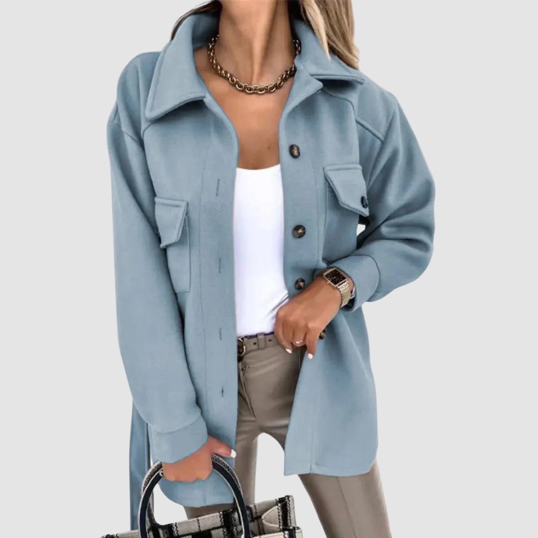 Casimira Giacca Donna con Bottoni e Tasche, foto 4