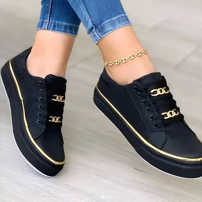 Cassia Sneakers Donna con Lacci e Suola Piatta, foto 4