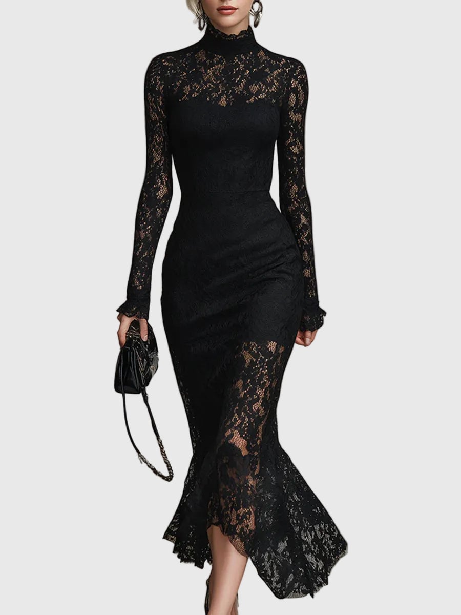 Corona Abito Donna in Lunghezza Maxi con Pizzo, foto 1