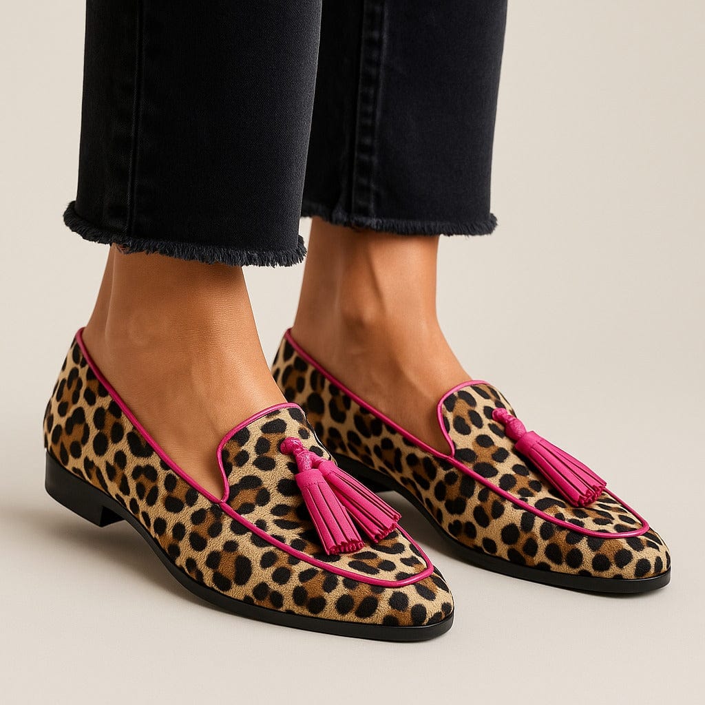 Cristiana Ciabatte Donna con Frange e Stampa Animalier, foto 1