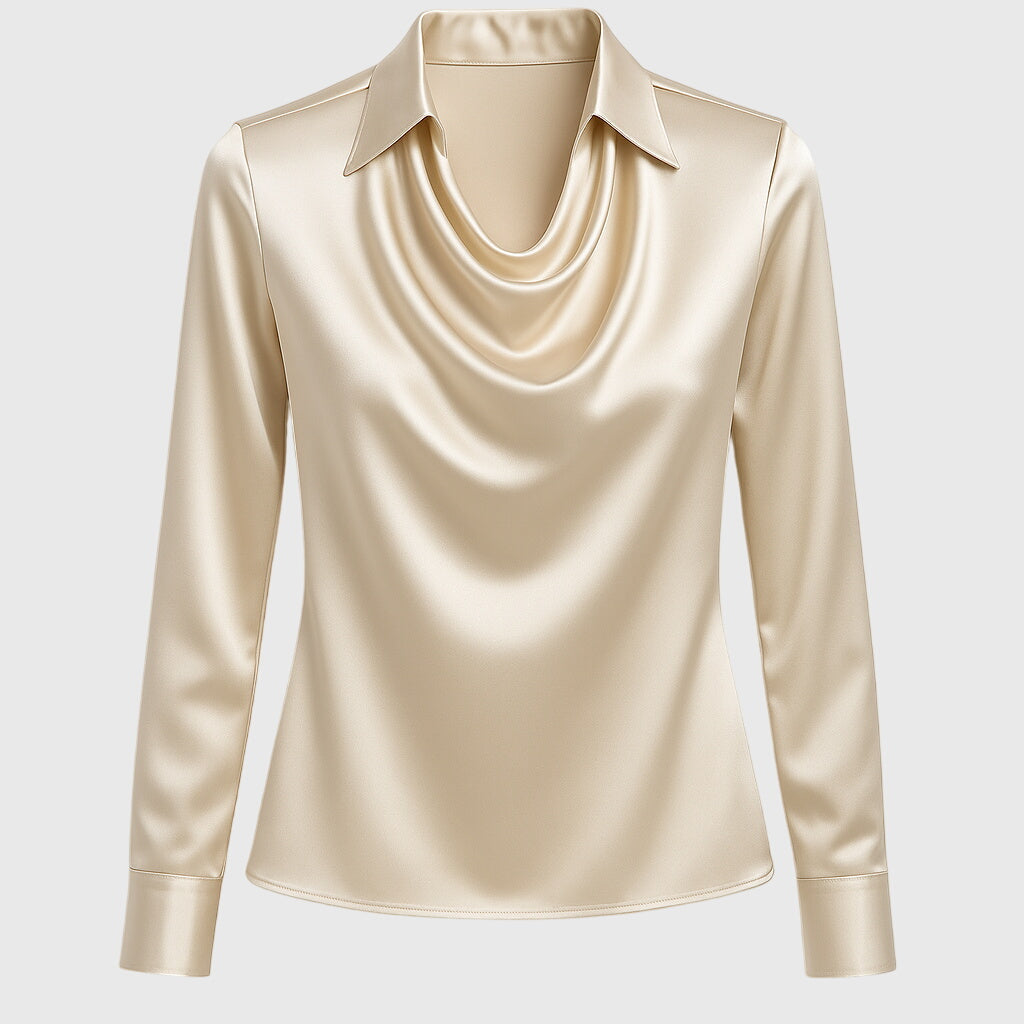 Damiana Blusa Donna dalla Vestibilità Morbida con Collo Classico a Maniche Lunghe, foto 10