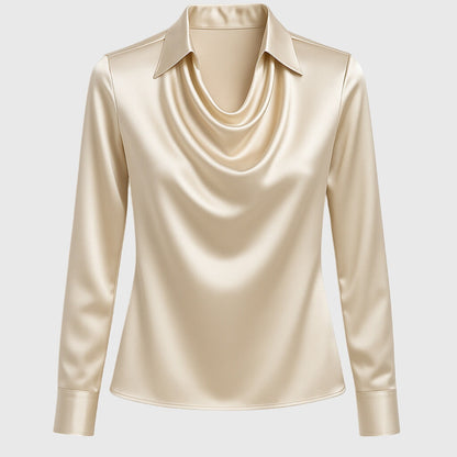 Damiana Blusa Donna dalla Vestibilità Morbida con Collo Classico a Maniche Lunghe, foto 10