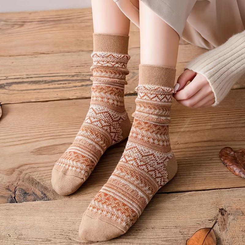 Elodia Calzini Donna con Stampa Integrale e Pois in Colori Assortiti, 6 Paia, foto 5
