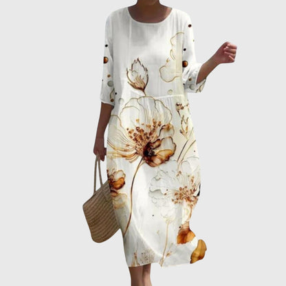 Eva Abito Donna in Lunghezza Maxi con Stampa Floreale, foto 5