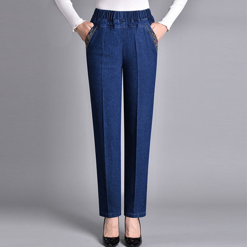 Fabiola Jeans Donna in Denim con Elastico e Tasche, foto 3