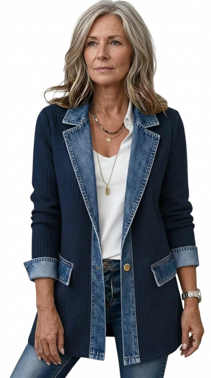 Fabrizia Maglione Donna in Maglia a Coste con Revers e Tasche, foto 10