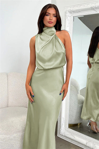Fiamma Abito Donna con Collo Alto in Lunghezza Maxi, foto 9