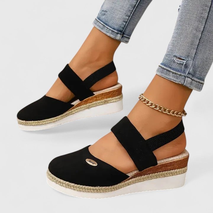 Filippa Sandali Donna con Elastico e Suola Spessa in Beige, foto 1