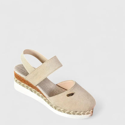Filippa Sandali Donna con Elastico e Suola Spessa in Beige, foto 2