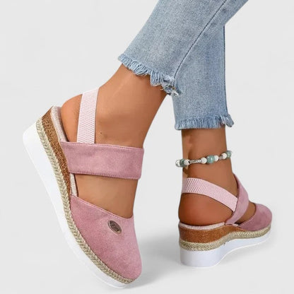 Filippa Sandali Donna con Elastico e Suola Spessa in Beige, foto 7