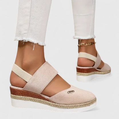 Filippa Sandali Donna con Elastico e Suola Spessa in Beige, foto 8
