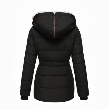 Filomena Cappotto Donna dalla Vestibilità Aderente con Cappuccio, foto 2