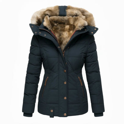Filomena Cappotto Donna dalla Vestibilità Aderente con Cappuccio, foto 5