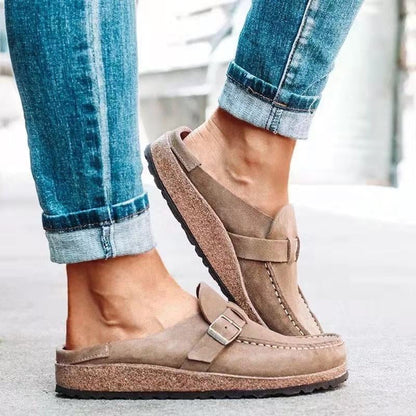 Gardenia Scarpe Donna con Fibbia e Suola Piatta in Ruggine, foto 3