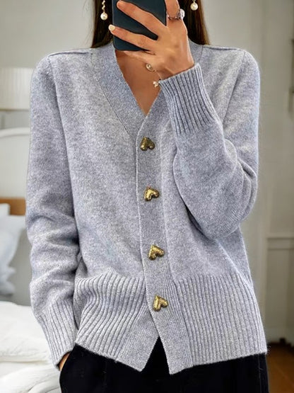 Ginetta Cardigan Donna in Maglia con Scollo a V, foto 3