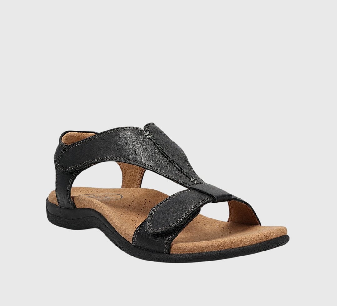 Iris Sandali Donna con Chiusura a Strappo e Suola Piatta e a Punta Aperta, foto 1