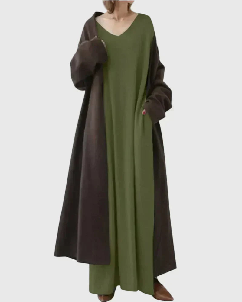 Lella Abito Donna dal Taglio Oversize con Scollo a V e Spacco, foto 9