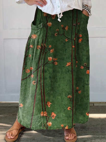 Liana Gonna Donna dalla Vestibilità Morbida con Elastico e Stampa Floreale, foto 5