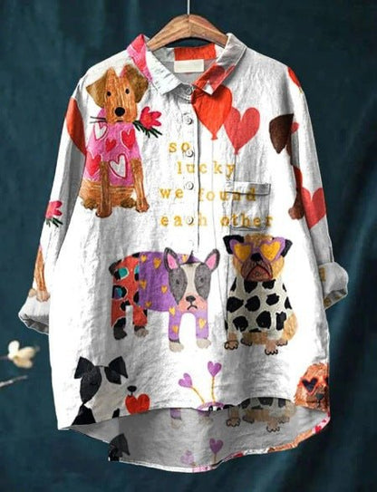 Lionella Blusa Donna in Poliestere con Bottoni e Stampa Integrale, foto 2