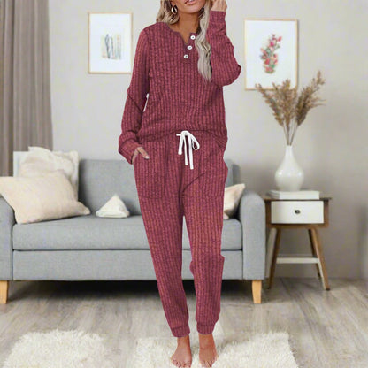 Lorella Completo Donna con Scollo Henley con Coulisse e Tasche, foto 9