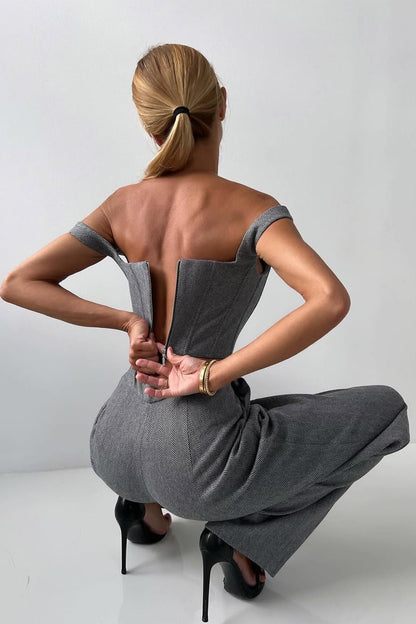 Lucetta Completo Donna a Zampa con Revers a Maniche Lunghe, foto 5