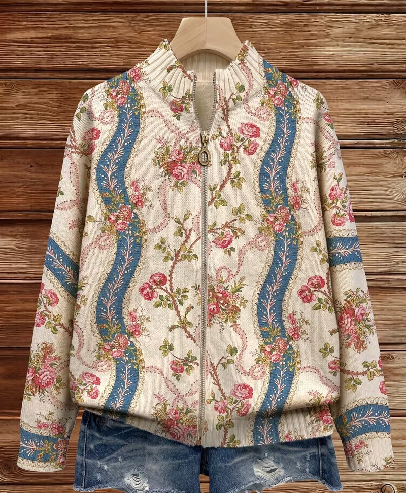 Mara Cardigan Donna in Maglia con Zip e Tasche, foto 3