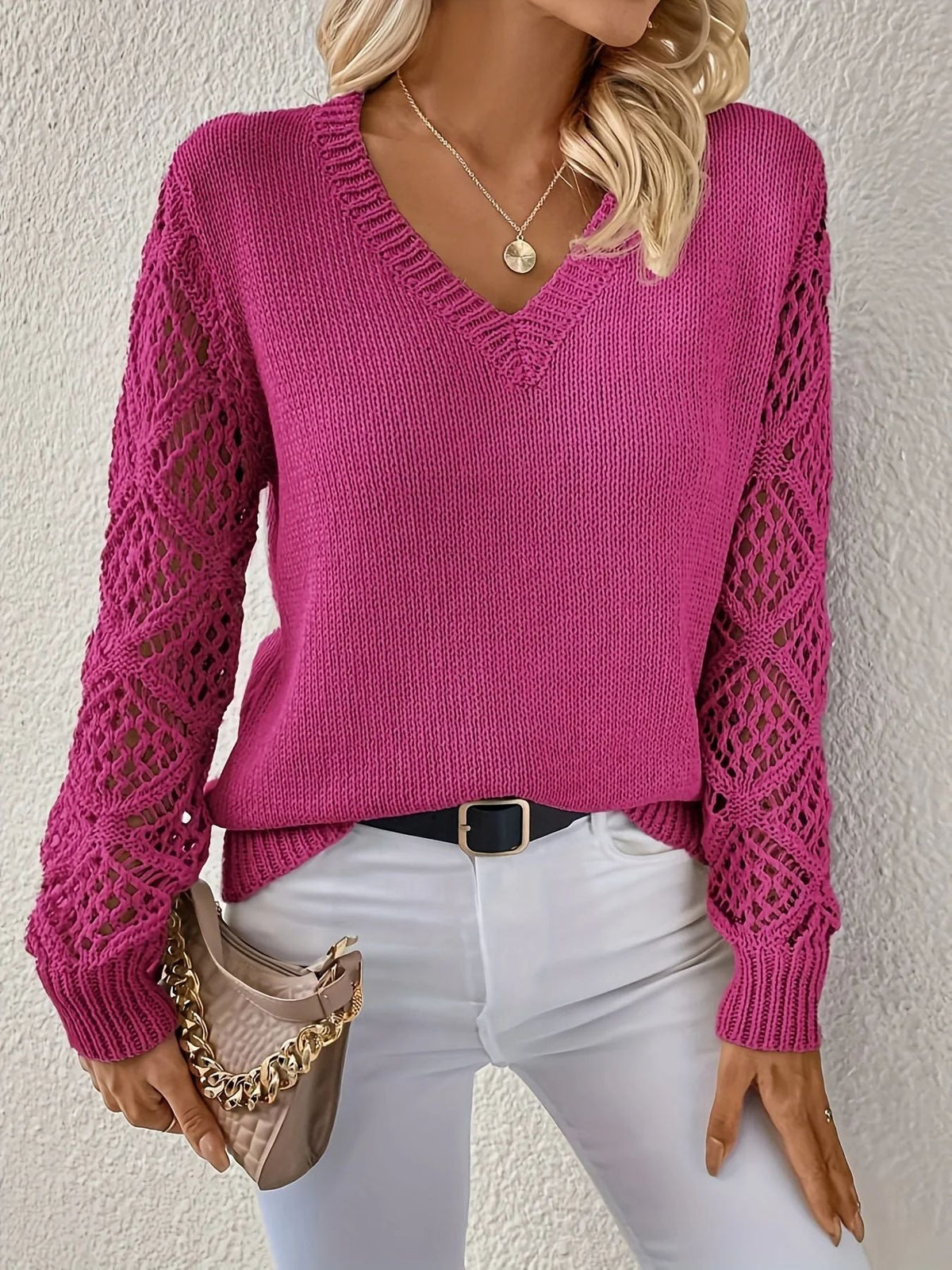 Marcella Maglione Donna in Maglia con Scollo a V, foto 4