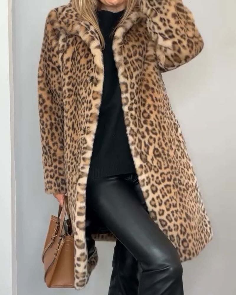 Marzia Cappotto Donna con Stampa Leopardata e Stampa Integrale, foto 1