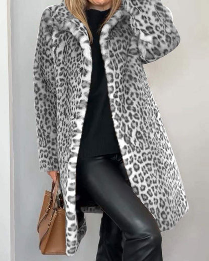 Marzia Cappotto Donna con Stampa Leopardata e Stampa Integrale, foto 2