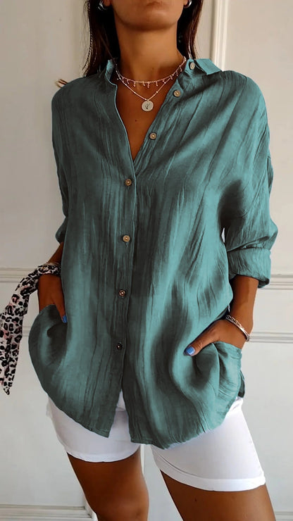 Mavi Camicia Donna con Revers e Pieghe, foto 7