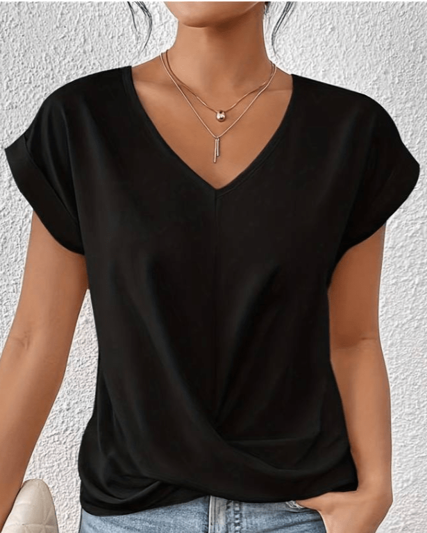 Melinda Top Donna con Scollo a V a Maniche Corte, foto 6
