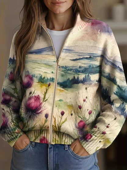 Mina Cardigan Donna in Maglia con Zip, foto 1