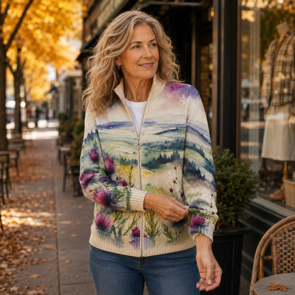 Mina Cardigan Donna in Maglia con Zip, foto 3