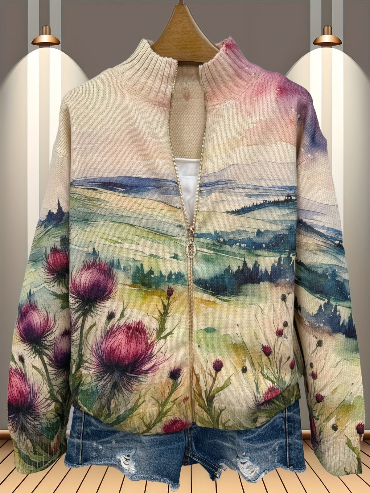 Mina Cardigan Donna in Maglia con Zip, foto 4