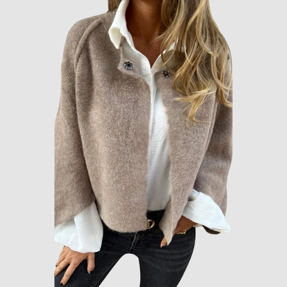 Nella Cappotto Donna con Collo alla Coreana con Bottoni, foto 1