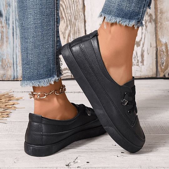 Onorata Scarpe Donna con Lacci e Suola Piatta in Bianco, foto 10