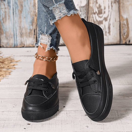Onorata Scarpe Donna con Lacci e Suola Piatta in Bianco, foto 8