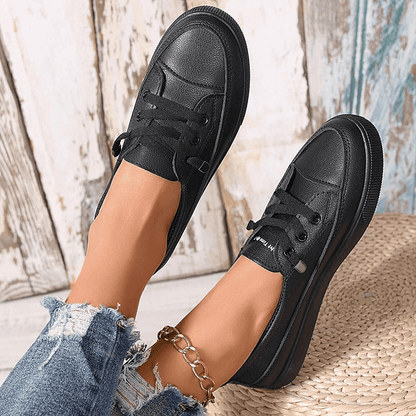 Onorata Scarpe Donna con Lacci e Suola Piatta in Bianco, foto 9