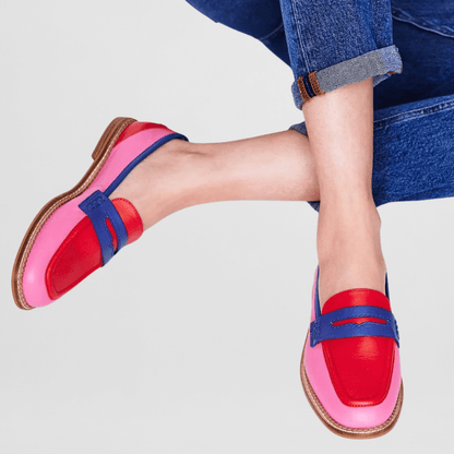 Ornella Mocassini Donna con Suola Piatta e Color Block in Nero, foto 2
