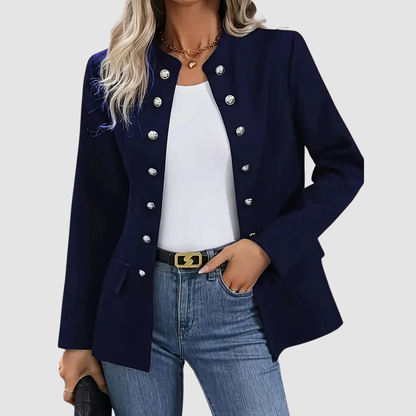 Perlina Blazer Donna in Cotone con Bottoni, foto 1