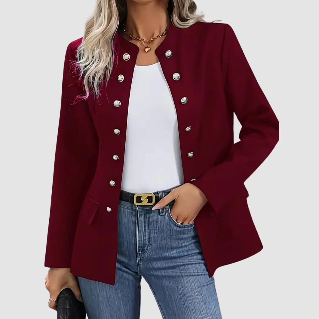 Perlina Blazer Donna in Cotone con Bottoni, foto 7