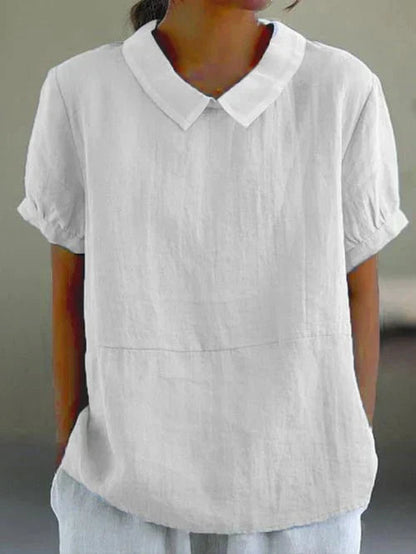 Porzia Camicia Donna dalla Vestibilità Morbida con Collo Classico, foto 2