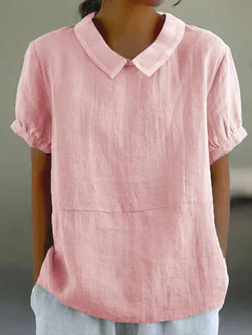 Porzia Camicia Donna dalla Vestibilità Morbida con Collo Classico, foto 3
